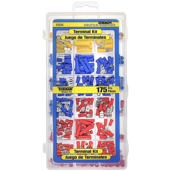 Motormite 22-10 Gauge 175 Piece Terminal Kit Terminal Assort, 85694 85694